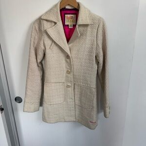 Billabong‎ Cream Peacoat Size Medium